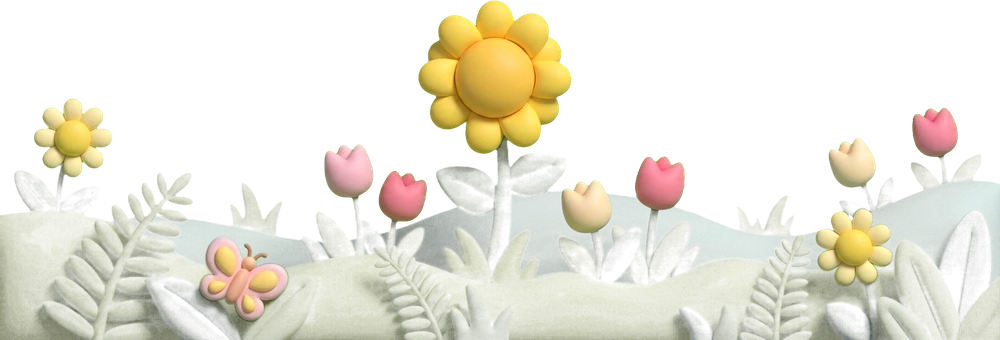 Univers Jardin : fleurs, tulipes et papillon